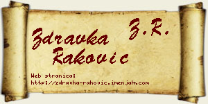 Zdravka Raković vizit kartica